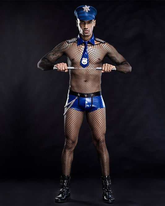 Mesh Gay Navy Costume - ZF050