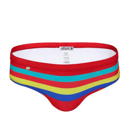 Colorful Striped Bikini Low Rise Briefs