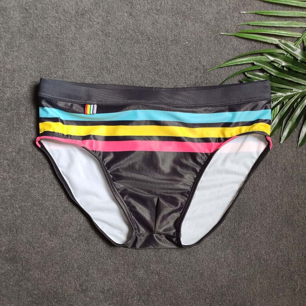 Colorful Striped Bikini Low Rise Briefs