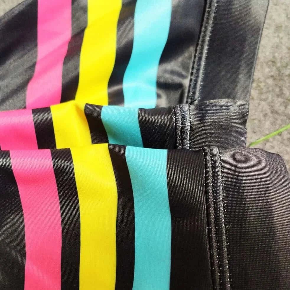 Colorful Striped Bikini Low Rise Briefs