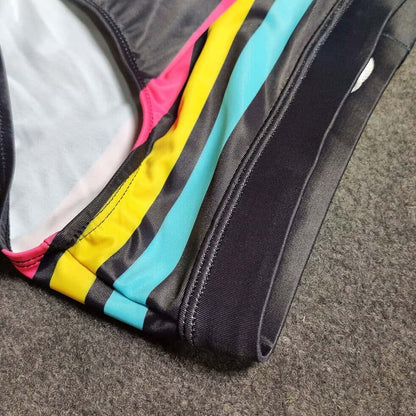 Colorful Striped Bikini Low Rise Briefs