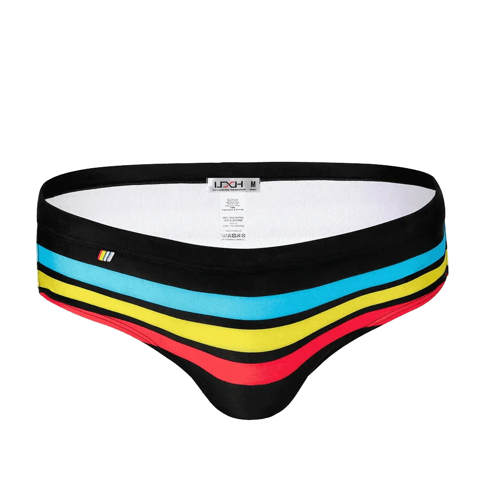 Colorful Striped Bikini Low Rise Briefs