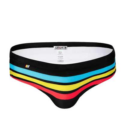 Colorful Striped Bikini Low Rise Briefs